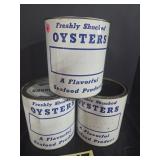 (3) 1 Gal Oysters Cans,