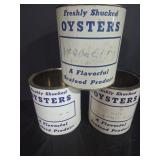 (3) 1 Gal Oysters Cans,