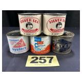 (5) 12 Oz Oysters Cans,