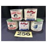(5) 12 Oz. Oysters Cans,