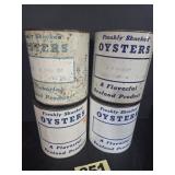 (4) 1 Gal Oysters Cans,