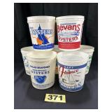 (7) 1 Gal Plastic Oyster Buckets