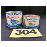 12 Oz & 8 Oz Virginia Capes Oysters Cans,