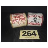 (2) 12 Oz Frozen Oysters Cans,