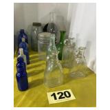 Assortment of Glass Jars,