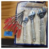 Adj Wrenches, Asst Screwdrivers