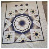 Maryland Star Quilt, Yel/Blu, 100x111