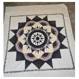 Compass Star Quilt, Multi, 100x114