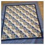 Dutch Star Quilt, Blue, 100x112