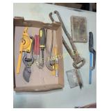Flat of misc. hand tools