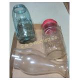 Glass lamp chimney pat.1858 Mason jar