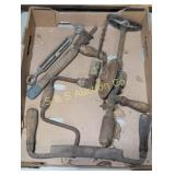 Flat with brest drill, draw knife, hand brace