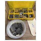 Box of assorted carbide inserts