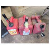 (3) Small plastic gas cans