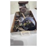 flat of various motorcycle parts