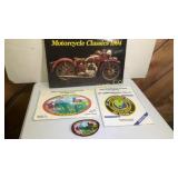 BMW motorcycle programs with patches and calendar