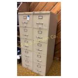 (2) 5 drawer filing cabinets