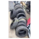 (13) Previously installed tires various sizes