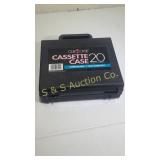 Cassette tape case with tapes