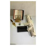 Freemason apron book plaque pin lot