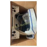 Front end parts for a white BMW motorcycle