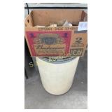 Barrel of Rags and Budweiser box of miscellaneous