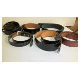 Miscellaneous size leather belts