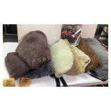 (4) Lambskin BMW motorcycle seat covers 7 pieces