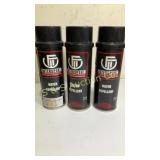 Three cans of water repellent
