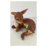 Resting fawn nosing duckling figurine 4' x 4' x 4'