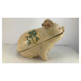 Resin Four-Leaf Clover Pig to store your wishes
