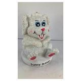 5.5' white Bunny Money ceramic coin bank