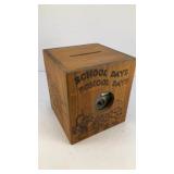 Wood box bank School days 4.5'