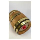 Wood barrel bank Whiteside Co bank 6' combo lock