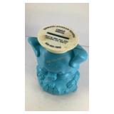 6.5' blue plastic piggy bank, Emmaus Lutheran CU