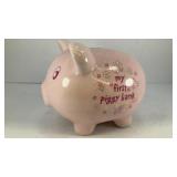Ceramic 'my first piggy bank' 6' L