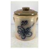 Ceramic crock w/ lid 5' x 4'