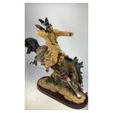 On the Hunt Native American figurine 17'x16'x6'