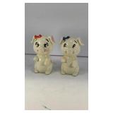 Sitting pigs ceramic salt and pepper shakers
