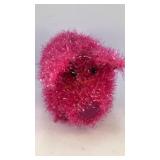 Shiny pink piggy bank 7' W