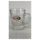Small glass A&W root beer mug 3.25' x 2'