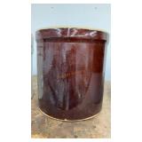 3 gallon brown-glazed Robinson Ransbottom crock