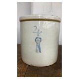 4 gallon Buckeye Pottery stoneware crock no cracks