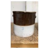 3 gal Albany slip-glaze crock unknown manufacturer