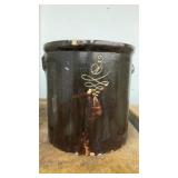 3 gallon brown-glazed stoneware crock, no cracks