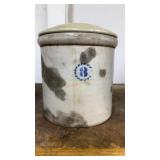 3 gallon salt-glazed stoneware crock with lid