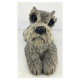 Sandicast gray Schnauzer dog sculpture