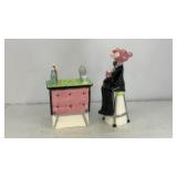 Porcelain Pink Panther salt & pepper shakers