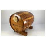 Wooden 'Ye old money barrel' bank 6.5' T x 8' L