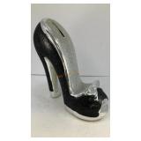 Ceramic Glitter sparkle high heel shoe bank 6' T